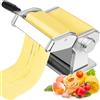Alyoen Macchina per pasta, pasta maker, macchina per pasta in lega di alluminio con 9 impostazioni di forza regolabili e 2 taglierine, macchina per pasta manuale, spaghetti, fettuccine, lasagna