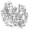 RUGBOL Fiori secchi, Ruscus essiccato, materiali per artigianato fai da te, resina, scrapbooking, creazione di gioielli, decorazioni floreali, decorazioni per cupcake (argento)