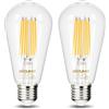 DiCUNO Lampadina LED E27 UltraEfficient Classe A, 5.3W=80W, 2700K, 2 Pezzi