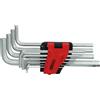 KS Tools 151.5040 Set chiavi maschio ad esagono incassato, lunga, 10 pz