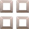 IXTRIMA Placca compatibile ViMAR plana, Placche In Plastica set 4 pezzi 2 posti per sostituzione placche esistenti - si adattano perfettamente a supporto originale