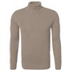 Hann Brooks Polo da uomo in caldo cotone spesso, vestibilità classica, collo alto, a costine, maglione, Ecru, L