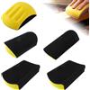Zurcrelzaw 5 Pezzi 6 Pollici Blocco di Levigatura Manuale, Schiuma PU + Plastica, Impugnatura Ergonomica, per la Lucidatura del Legno e la Levigatura Fine, Adatto per Legno, Piastrelle, Metallo, Vetro (Giallo)