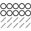 ECSiNG 10 paia di O-Ring di ricambio e pin 3 mm Impact Ring e pin 3 x 25 mm Socket Pins per 1/2 '' 20-22 mm Impact Socket ponteggi Impact Wrench Needle Roller Bearing