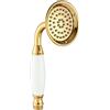 Soffione Doccia A Mano In Ottone Cromato 3 Pollici - Stile Vittoriano Con Ugelli In Silicone - Attacco Standard 1/2"