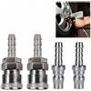 Kahaybeall 4 PCS Raccordi Rapidi per Aria Compressa, Connettori Maschio/Femmina in Lega di Zinco, Attacchi Universali per Tubo da 8 mm, Sgancio Rapido con Valvola Integrata per Utensili Pneumatici
