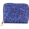 PACKOVE Portafoglio corto da donna con paillettes, lucido, con chiusura lampo, per monete, chiavi e monete, Colori assortiti, 11.5X9X2.6CM, Alla moda