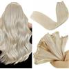 LaaVoo Extension Tessitura Capelli Veri Micro Beaded Weft 40cm 50g Biondo Platino, Leggere e Invisibili, Micro Beads, Volume e Lunghezza, Feste e Quotidiano #60