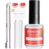 JODSONE Smaltigel Solvente 15 ml & Salviettine con Alcool - Kit Rimozione Smalto senza Ammollo o Incarto, Facile da Usare, Ideale per Principianti e Manicure Familiare