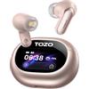 TOZO NC20 Pro Cuffie Bluetooth 5.4, ANC Ibrido, Audio Hi-Res LDAC, Traduzione Vocale IA in Tempo Reale, Note Riunione Automatiche, 6Mics ENC, IPX8, Ricarica Wireless, Ideali per Lavoro e Viaggi Rosa