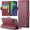 Rerzoiro Cover per iPhone 15 Plus Custodia Portafoglio [Blocco RFID] Premium Pelle PU Wallet Case Flip Libro con Porta Carte Slot Supporto Flip Case per iPhone 15 Plus, Rosso