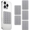 BWOOOWE 5 Pezzi Ventosa per Telefono in Silicone Supporto Antiscivolo per Cellulare Ventosa Auto Compatibile con Custodie iPhone e Android Supporto Hands Free per Selfie e Video(Grigio chiaro)