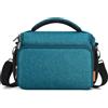 DOMISO Porta Borsa Custodia Macchina Fotografica Borsa Fotocamera Custodia Fotocamera Compatta Tracolla Reflex DSLR/SLR/Mirrorless Piccola per Canon EOS r100 2000d/Sony Alpha 6100,Turchese