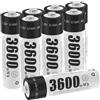 AICARGER Batteria ricaricabile AA da 1,5 V, batteria AA ricaricabile agli ioni di litio con 3600 mWh e 1200 ciclo lungo, confezione da 8 batterie, per telecomandi, giocattoli motorizzati