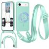 FERLAN Magnetica Cover con Cordino per Apple iPhone 17 Air,Case con Laccio per Il Collo Custodia con Cordino,Cover in Silicone, Regolabile Cordino da Collo Nylon Catena Collana Tracolla, Menta verde