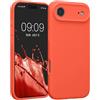 kwmobile Custodia Compatibile con Apple iPhone Air Cover - Back Case per Smartphone in Silicone TPU - Protezione Gommata - Corallo Fluorescente