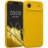 kwmobile Custodia Compatibile con Apple iPhone Air Cover - Back Case per Smartphone in Silicone TPU - Protezione Gommata - Giallo radiante