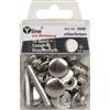 Yline 10 Bottoni automatici Sport & Camping color argento argento 17 mm in metallo inossidabile con strumenti e guida nel blister SB, 3049