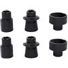 Doolitt Porta Candele Set, Portacandele da Tavolo, Moderni Vetro Decorazione, Porta Tealight Candle Holder,Cristallo per Casa, Cena, Matrimonio, Festa, Festival (6, Nero)