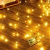 Ollny Stringa Luci LED, 10m 100 LED, Luci Fatate Filo di Rame Esterno Impermeabile, Catena Luminosa LED Bianco Caldo per Decorazioni Interne ed Esterne, Natale, Matrimonio, Festa