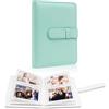 Amimy Album fotografico con 64 tasche per pellicola da 5,7 x 7,6 cm, mini album piccoli per fotocamera istantanea Fujifilm Instax Mini, raccoglitore per foto Kpop (Menta)