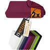 npluseins 2 pezzi federe per cuscino cervicale salute 959.1234, S, 30-35 x 45-50 cm, bordeaux