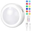 Cadrim Luci a batteria ricaricabile, luce con telecomando, luce a disco a batteria con telecomando, luci sotto armadietto, luci a led wireless per cucina, camera da letto, scale, armadio (1)