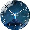 Ergocar Orologio Da Parete In Vetro Clock Di Vetro Rotondo Meccanico, Adatto per soggiorno, cucina, ufficio.