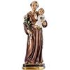 DRW Figura di Sant'Antonio di Padova Patrono degli Oggetti Perduti, di chi Cerca Coppia, Costruzione e Celiachi con Bambino Sciolto con Magnete in Resina Dipinto a Mano 13 cm