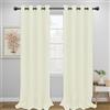 Easy-Going - Tende oscuranti per camera da letto, con occhielli isolanti termici e con riduzione del rumore, tende oscuranti per soggiorno, 2 pannelli (132,1 x 243,8 cm, avorio)