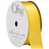 Berwick 069677 Nastro di raso monofacciale largo 2,2 cm, giallo limone, 6 m