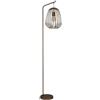 Eglo Lampada da terra Espinal, illuminazione soggiorno con paralume in filo, piantana in metallo bronzato, 139,5 cm