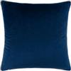 furn. Fodera per cuscino Meridian - Fodera decorativa di lusso in velluto con bordino a contrasto (Marina/Argento - 45x45cm)