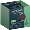 V-TAC VT-2502 Lampada applique LED 2W da parete sferica doppio fascio luminoso 3000K colore nero IP54 - SKU 10584
