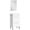 Baikal Mini, melamina Ceramica Legno Vetro, Bianco, Dos Cajones
