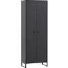 Schildmeyer Janne Scarpiera in legno nero opaco, 60,2 x 33 x 169,7 cm
