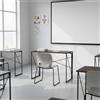 FurnitureR Tavoli per Formazione, Desk di Studio Multiuso per Scuole, Tavolo Pieghevole Efficiente, Cornice in MDF e metallo, Nessun montaggio richiesto, 100 x 50 x 75 cm, NNOCE