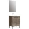 Baikal Neo, Melammina 16 mm Ceramica Specchio Mobili da Bagno con lavabo, Nebraska, 60 cm