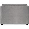 Menzzo - Testiera per Letto in Tessuto, Modello "Milana", da 160 cm, Colore: Grigio Talpa