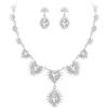 EVER FAITH Set di gioielli da sposa in cristallo, ovali scintillanti marchese, con strass, per damigella d'onore, cristallo