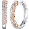 Vxddy Donna Orecchini Cerchio per Donne Orecchini a Lobo Huggie Orecchino Argento Sterling Gioielli Regalo