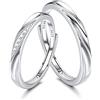 KALVICA 1 Paia Sterling Argento 925 Anello Uomo Donna Fedine Fidanzamento Coppia Argento FEDI Nuziali Anelli Regolabili Regalo Anniversario Coppia