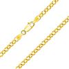 Planetys - Catena a maglia Jaseron Allegata in argento 925/1000 placcato oro giallo 18 carati larghezza 4 mm 40-45-50-55-60-65-70 cm