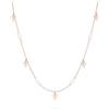 Tamaris collana per donna, Halsschmuck con verschiedenen Anhängern, wasserfest in acciaio inossidabile - Flower Pearl Oro rosa