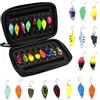 Zyiphor Set da 16 Cucchiaini Pesca per Trota, Esche Artificiali Spinning Mare con Ciondoli da 2.5g, 3.5g per Trota, Persico, Luccioperca, Pike - Kit Artificiali Pesca Spinning con Scatola Portaesche