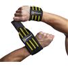 SINOVATI Fasce Polsi Per Powerlifting E Crossfit - Nero/Grigio, Extra Forti, Con Chiusura In Velcro - 2