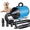 Trigrand Soffiatore per Cani 3000W Blower Molto Silenzioso velocità Regolabile, Ventilatore per la Cura del Cane con 4 Diversi ugelli e Tubo Elastico