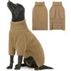 AOFITEE Maglione Cane, Invernale Maglione Cane Taglia Grande Natale con Collo Alto, Morbida e Calda Croci Maglioncini Pet con Maniche, Maglioni Cani Marrone per Dobermann, 2XL