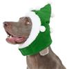 Kuoser Cappello di Babbo Natale per cani con cinturino regolabile, costume festivo per cani di piccola e grande taglia, grazioso vestito natalizio per feste di festa, verde, L