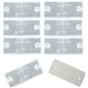 Generic 6 riflettori bianchi riflettenti, riflettenti, occhi di gatto, rettangolari, posteriori, rimorchi, camion, auto, roulotte, 90 mm x 40 mm, E20, omologati